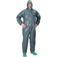 2.0 Mil CRFR Hooded Coveralls, Small, Grey, FR Treated Fabric M & M Nord Ouest Inc