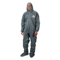 2.0 Mil CRFR Hooded Coveralls, Small, Grey, FR Treated Fabric M & M Nord Ouest Inc