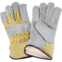 Winter-Lined Fitters Gloves, X-Large, Split Cowhide Palm, Cotton Fleece Inner Lining M & M Nord Ouest Inc