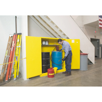 Armoires Sure-Grip EX pour entreposage de barils &agrave; la verticale, Capacit&eacute; de 110 gal. US, 2 barils, Jaune M & M Nord Ouest Inc