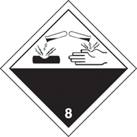 &eacute;tiquettes d'exp&eacute;dition TMD, Classe 8, Corrosifs, Papier M & M Nord Ouest Inc