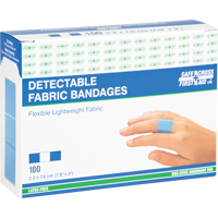 Bandages, Rectangulaire/carr&eacute;e, 3", Tissu d&eacute;tectable, St&eacute;rile M & M Nord Ouest Inc