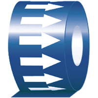 &eacute;tiquette de tuyauterie, 108', Blanc/bleu M & M Nord Ouest Inc