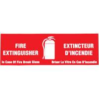 Étiquette « Fire Extinguisher / Extincteur d'incendie », 2" x 6", Vinyle, Bilingue avec pictogramme SD036 | M & M Nord Ouest Inc