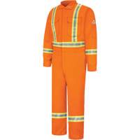 Flame-Resistant Coveralls with Reflective Trim, Size 38, Orange, 12.2 cal/cm² M & M Nord Ouest Inc