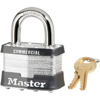 Laminated Padlock, Silver, Keyed Alike, Laminated Steel, 2" Width M & M Nord Ouest Inc