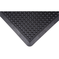 Tapis antifatigue en d&ocirc;me, &agrave; bulles, 2' x 3' x 1/2", Noir, Caoutchouc M & M Nord Ouest Inc