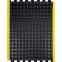 Tapis antifatigue en d&ocirc;me, &agrave; bulles, 3' x 4' x 1/2", Noir, Caoutchouc M & M Nord Ouest Inc