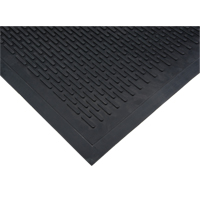 Low-Profile Matting, Rubber, Scraper Type, Solid Pattern, 3' x 5', Black SDL871 | M & M Nord Ouest Inc