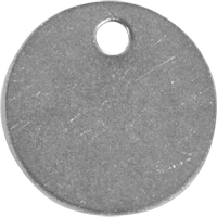 &eacute;tiquettes vierges, Acier inoxydable, 1,25" dia. M & M Nord Ouest Inc
