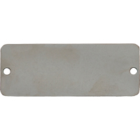 &eacute;tiquettes vierges, Acier inoxydable, 3" la x 1" h M & M Nord Ouest Inc