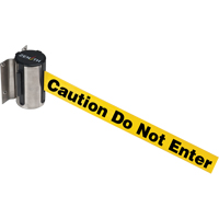 Barri&egrave;re &agrave; fixation murale, Acier, Fixation par vis, 7', Ruban Jaune M & M Nord Ouest Inc