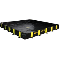 Rigid-Lock QuickBerm&reg;, 745 US gal. Capacity, 10' W x 10' L x 12" H, Stake Wall M & M Nord Ouest Inc
