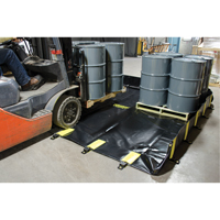 Rigid-Lock QuickBerm&reg;, 745 US gal. Capacity, 10' W x 10' L x 12" H, Stake Wall M & M Nord Ouest Inc