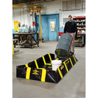 QuickBerm&reg; Containment Berm with Inside Wall Supports, 235 US gal. Capacity, 4' W x 8' L x 12" H, Snap-Up Bracket M & M Nord Ouest Inc