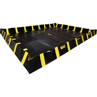 QuickBerm&reg; Containment Berm with Inside Wall Supports, 2990 US gal. Capacity, 20' W x 20' L x 12" H, Snap-Up Bracket M & M Nord Ouest Inc