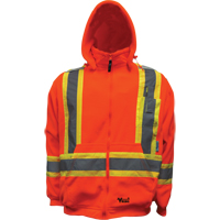 Chandail &agrave; capuchon de s&eacute;curit&eacute; en molleton, Molleton/Polyester, Petit, Orange M & M Nord Ouest Inc
