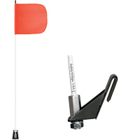 Tiges de s&eacute;curit&eacute; pour travaux l&eacute;gers Safety Whip, Fixation Fen&ecirc;tre, Hauteur 5', Orange M & M Nord Ouest Inc