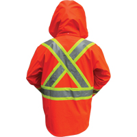 Vestes de s&eacute;curit&eacute; imperm&eacute;ables ignifuges haute visibilit&eacute; en polyur&eacute;thane, Petit, Orange haute visibilit&eacute; M & M Nord Ouest Inc