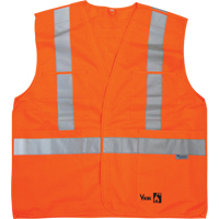 Fire Retardant Safety Vest, High Visibility Orange, Medium/Small, Polyester M & M Nord Ouest Inc