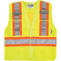 Traffic Safety Vest, High Visibility Lime-Yellow, Medium/Small, Polyester M & M Nord Ouest Inc