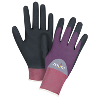 Gants enduits de premi&egrave;re qualit&eacute; ZX-2, 8/Moyen, R&ecirc;vetement Nitrile/Mousse de nitrile, Calibre 18, Enveloppe en Nylon M & M Nord Ouest Inc