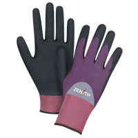 Gants enduits de premi&egrave;re qualit&eacute; ZX-2, 10/T-Grand, R&ecirc;vetement Nitrile/Mousse de nitrile, Calibre 18, Enveloppe en Nylon M & M Nord Ouest Inc