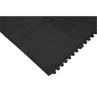 Tapis antifatigue, Lisse, 3' x 3' x 1/2", Noir, Caoutchouc naturel M & M Nord Ouest Inc