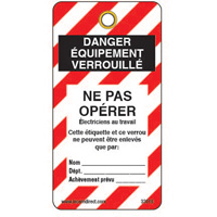 Étiquettes de verrouillage, Plastique, 3" la x 5-3/4" h, Français SE344 | M & M Nord Ouest Inc