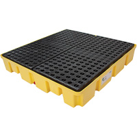 Poly-Slim-Line Spill Pallet with Drain, 66 US gal. Spill Capacity, 49" x 49" x 8.75" M & M Nord Ouest Inc
