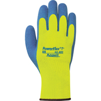 Gants PowerFlex T° Hi Viz 80-400, 7/Petit, R&ecirc;vetement Latex de caoutchouc, Calibre 7, Enveloppe en Tissu &eacute;ponge M & M Nord Ouest Inc
