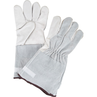 Gants de travail &agrave; ajustement d'usage standard, Grand, Paume en Cuir fleur de ch&egrave;vre M & M Nord Ouest Inc