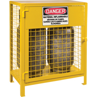 Gas Cylinder Cabinets, 2 Cylinder Capacity, 30" W x 17" D x 37" H, Yellow M & M Nord Ouest Inc