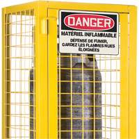 Armoire de s&eacute;curit&eacute; pour cylindres de gaz conforme aux normes de la CSA, nbre de bouteilles: 2, 17" , 17" , 69" , Jaune M & M Nord Ouest Inc