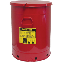 Hand Operated Oily Waste Can, FM Approved/UL Listed, 21 US gal., Red M & M Nord Ouest Inc