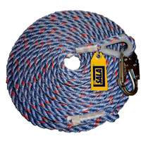 Rope Lifeline with Snap Hook, Polyester/Polypropylene SEC131 | M & M Nord Ouest Inc