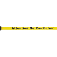 Cartouche de ruban pour assembler votre propre barri&egrave;re de contr&ocirc;le des foules, Attention ne pas entrer, 7', Ruban Jaune M & M Nord Ouest Inc