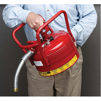 D.O.T. AccuFlow Safety Cans, Type II, Steel, 2.5 US gal., Red, FM Approved M & M Nord Ouest Inc