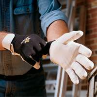Gants antivibrations Air Glove, Taille Moyen, Paume Cuir perl&eacute; M & M Nord Ouest Inc