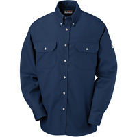 Flame-Resistant Cool Touch&reg; 2 Button Front Deluxe Shirts, Small, Navy Blue M & M Nord Ouest Inc