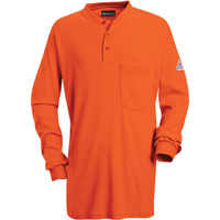 Chemises Henley sans &eacute;tiquette &agrave; manches longues r&eacute;sistantes aux flammes, Petit, Orange M & M Nord Ouest Inc