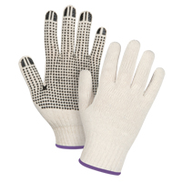 Gants l&eacute;gers tricot&eacute;s &agrave; pois, Poly/coton, Un c&ocirc;t&eacute;, Calibre 7, T-petit M & M Nord Ouest Inc