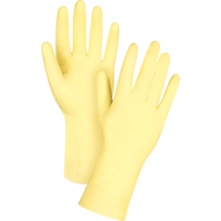 Premium Canary Yellow Chemical-Resistant Gloves, Size Small/7, 12" L, Rubber Latex, Flock-Lined Inner Lining, 18-mil M & M Nord Ouest Inc