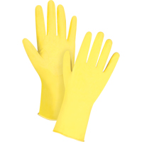 Gants jaune canari de première qualité résistants aux produits chimiques, Taille Petit/7, 12" lo, Latex de caoutchouc, Doublure en Ouatée, 15 mils SEF204 | M & M Nord Ouest Inc