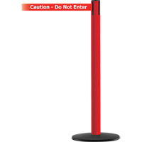 Advance TensaBarrier&reg; Barrier Post, Steel, 36" H, White/Red Tape, 7.5' Tape Length M & M Nord Ouest Inc
