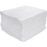 Feuilles absorbantes souffl&eacute;es de premi&egrave;re qualit&eacute;, Huile seulement, 15" x 17", 30 gal. d'absorption M & M Nord Ouest Inc