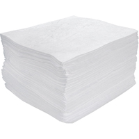 Feuilles absorbantes souffl&eacute;es de premi&egrave;re qualit&eacute;, Huile seulement, 15" x 17", 25 gal. d'absorption M & M Nord Ouest Inc