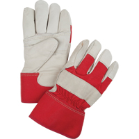 Gants d'ajusteur rouge & blanc doubl&eacute;s pour l'hiver, Grand, Paume en Cuir fleur de vache, Doublure en Boa M & M Nord Ouest Inc