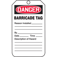 &eacute;tiquettes de s&eacute;curit&eacute;, Plastique, 3-3/8" la x 5-3/4" h, Anglais M & M Nord Ouest Inc
