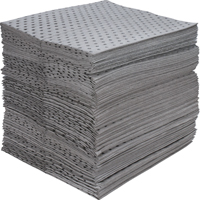 Feuilles absorbantes en fibres fines de calibre industriel, Universel, 15" x 17", 40 gal. d'absorption M & M Nord Ouest Inc